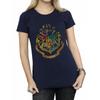 HARRY POTTER Женская/женская хлопковая футболка с гербом Хогвартса