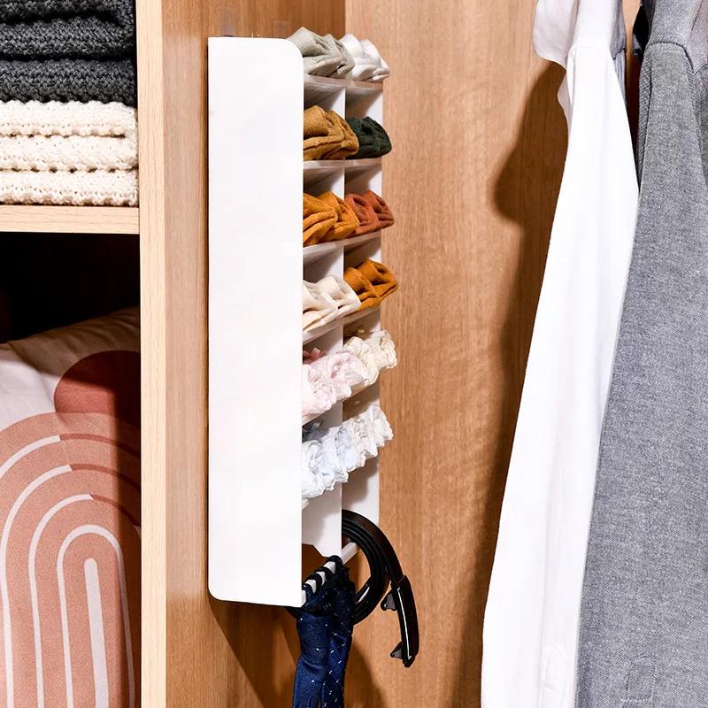 Настенный секретный ящик для хранения без перфорации, съемный, для домашнего использования, нижнее белье, отделение для хранения носков, органайзер для одежды