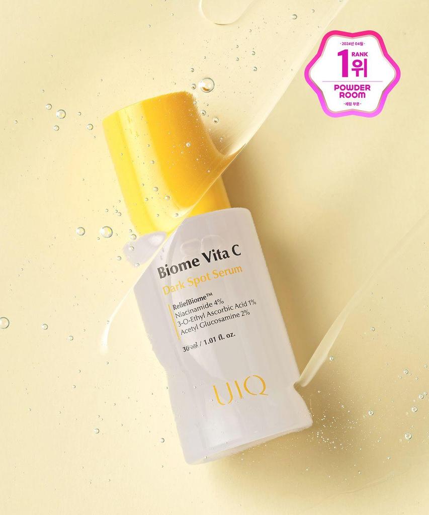 UIQ Сыворотка Biome Vita-C для борьбы с несовершенствами – Осветление и уход за пигментными пятнами с витамином C для чистой, ровной кожи