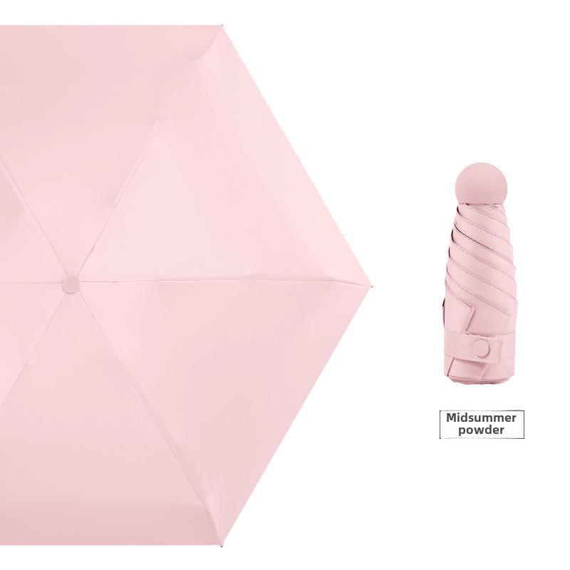 Компактный женский зонт с золотым тиснением: Защита от ультрафиолета, портативный складной, для солнца и дождя