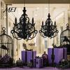 Dark Decor for Home 3D Candlestick Chandelier Ceiling Ornament, Gothic Halloween Glitter Hanging Ornaments Decoration Holiday Party, Ceiling,