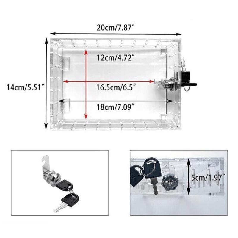 Transparents Thermostat Lock Box With Ventilated Secure Anti Theft Housing Includes 2 Simple Mounting