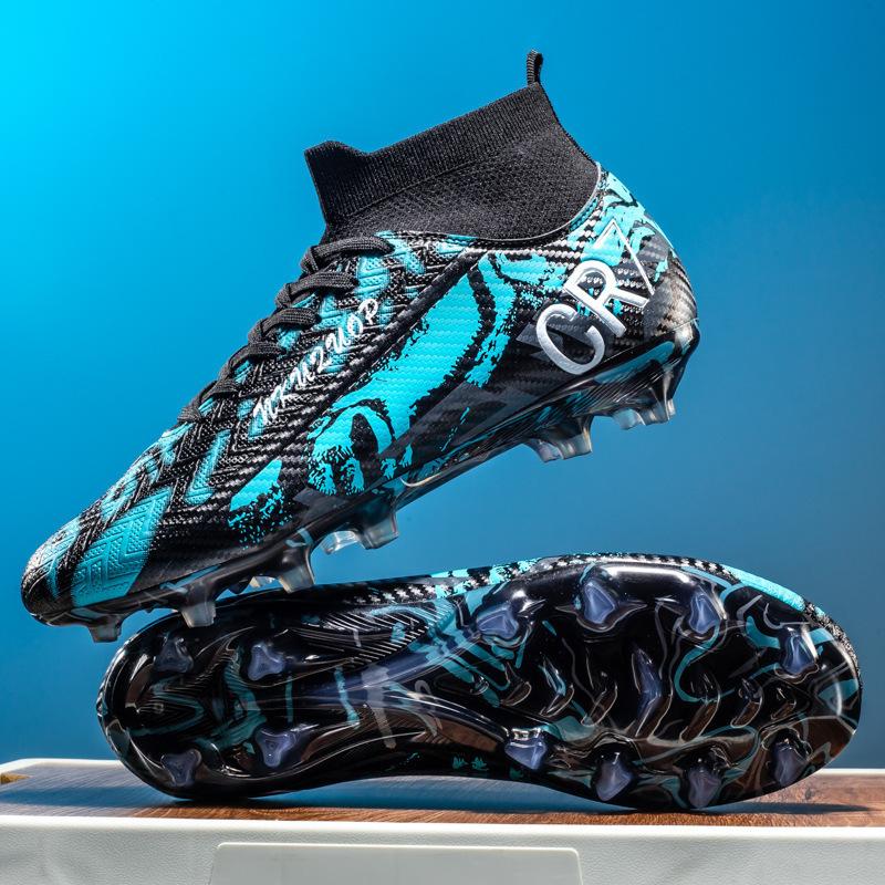 High Top Soccer Boots Men's and Women's Youth Soccer Boots Competition Training Sneakers AG Spike Soccer Boots