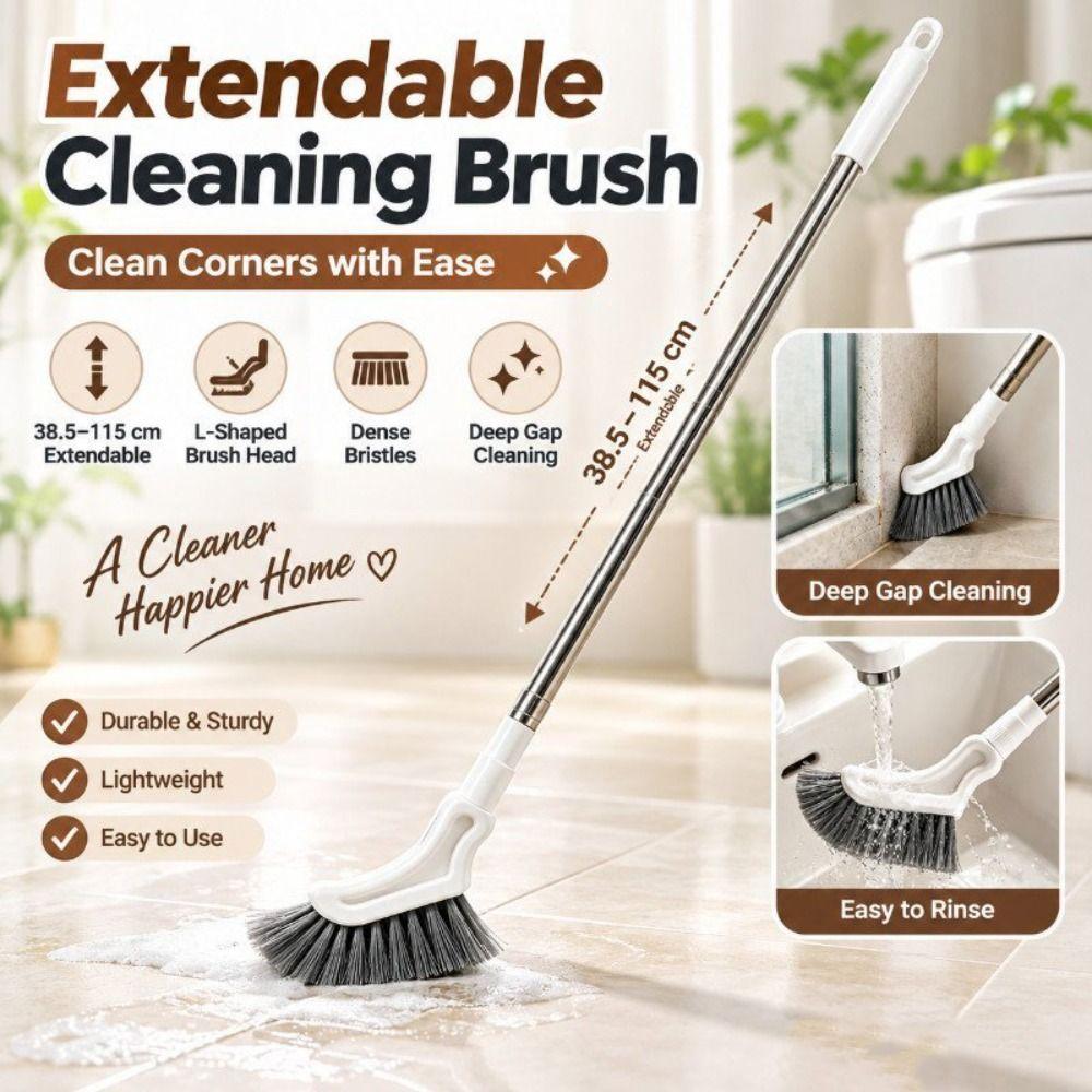 Long Handle Crevice Cleaning Brush Wall Hanging Gap Cleaning Brush for Home Kitchen Toilet Shower
