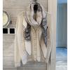 NINA SOLOR Romantic Lace Silk Wool Square Scarf