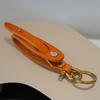 Leather Olive-Shaped Crafts Brass Hardware Cowhide Keyring Copper Buckle Keychain Bag Hanging