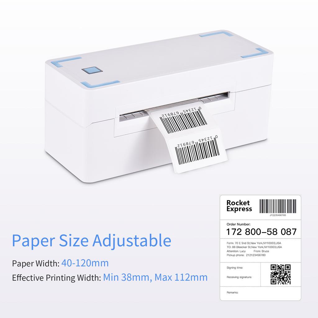 Thermal Shipping Label Printer 4 Inch Desktop Express Barcode Label Sticker Maker 4x6 Portable
