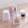 1/2pcsTransparent Cotton Swab Storage Box Makeup Organizer Acrylic Storage Box Cotton Swab Cosmetic Box Bathroom Bedroom Storage