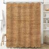 Natural Fiber Shower Curtain Rustic Woven Design For Bathroom Decor, Rectangular Shape, Perfect Fit Your Bathtub Or Tubs With Ro