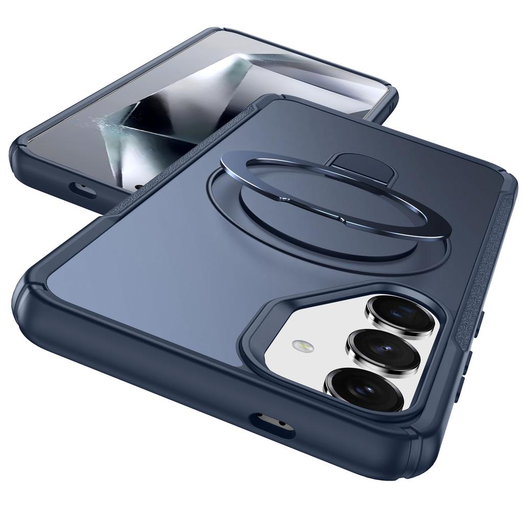 For Samsung Galaxy S25/S24 Case with Magnetic Kickstand TPU+PC Anti Drop Phone Cover