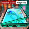 Magnetic Metal Case For OPPO Find X5 Pro X6 Double Sided Glass Cover