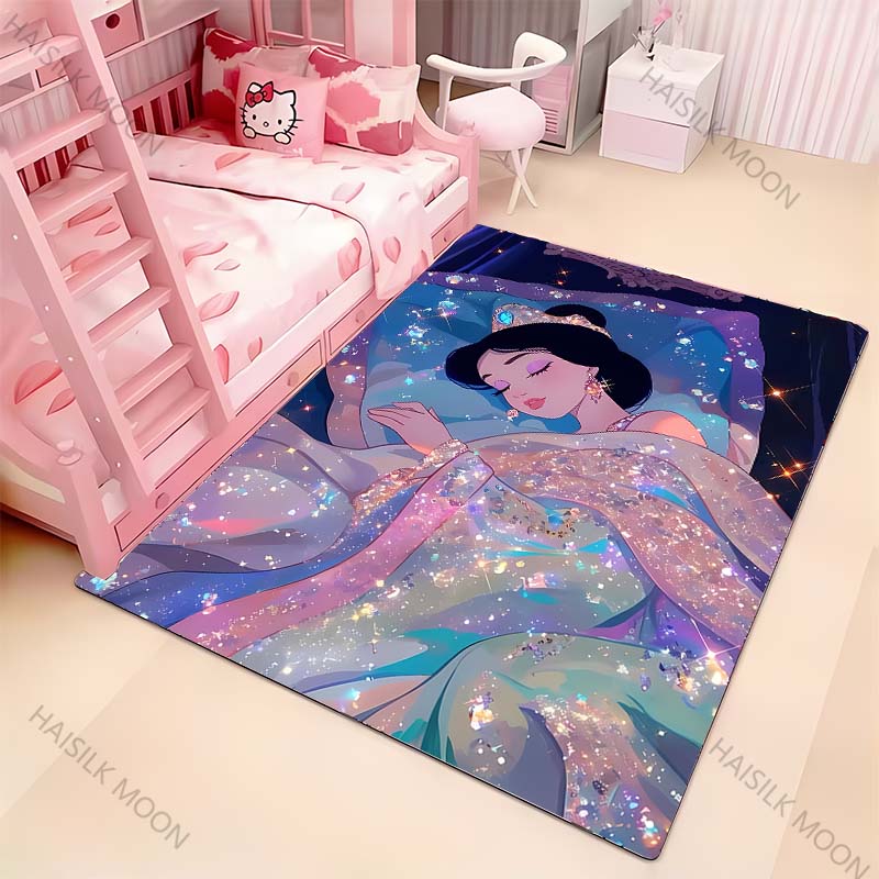 Ковры с принтом из серии «Принцесса Спящая красавица» Дисней для гостиных, спален, декоративный коврик, детские игровые ковры, роскошный подарок