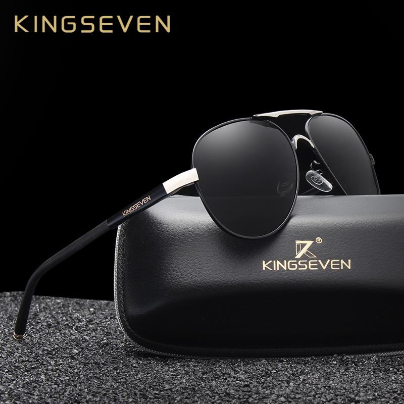 Kingseven Бренд 2019 мужские очки для вождения поляризованные солнцезащитные очки мужские и женские алюминиевые модные очки