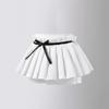 Юбка с бантом для девочек, летняя повседневная модная универсальная короткая детская плиссированная юбка с высокой талией, танцевальная школьная юбка для детей-подростков