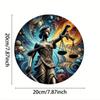 Металлическая жестяная табличка Богиня Правосудия Настенное искусство 8x8 дюймов Декор для дома и кухни