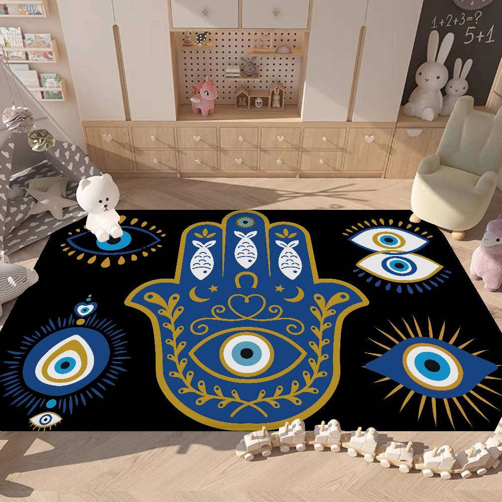 Evil Eye Vintage Door Mat Nordic Style Bedroom Living Room Doormat Home Balcony Anti-Slip Alfombra