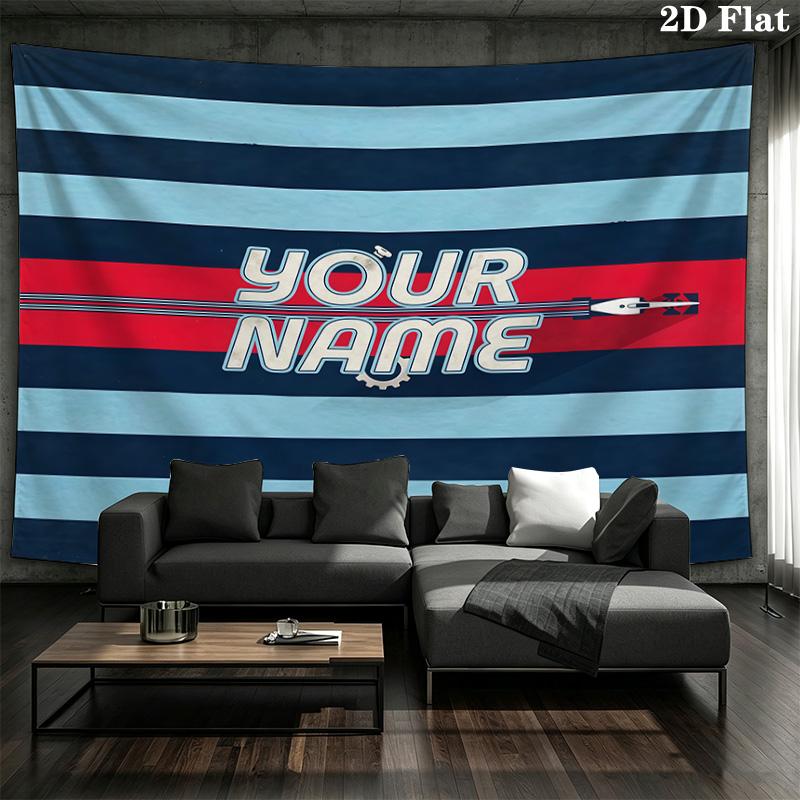Martini Custom Name Wall Tapestry Aesthetic Wall Hanging Printed Fabric Blanket Decorative Tapestries For Bedroom Living Room Home Decor