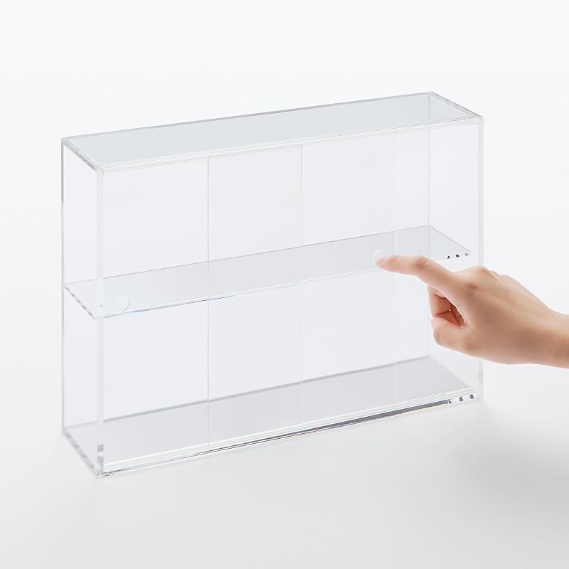Подставка MUJI Acrylic Collection с раздвижной дверцей - Большая, прибл.. Ш33,6 x Г8,4 x В24,4 см, 02856113, для Спальни, Гостиной, Прозрачный
