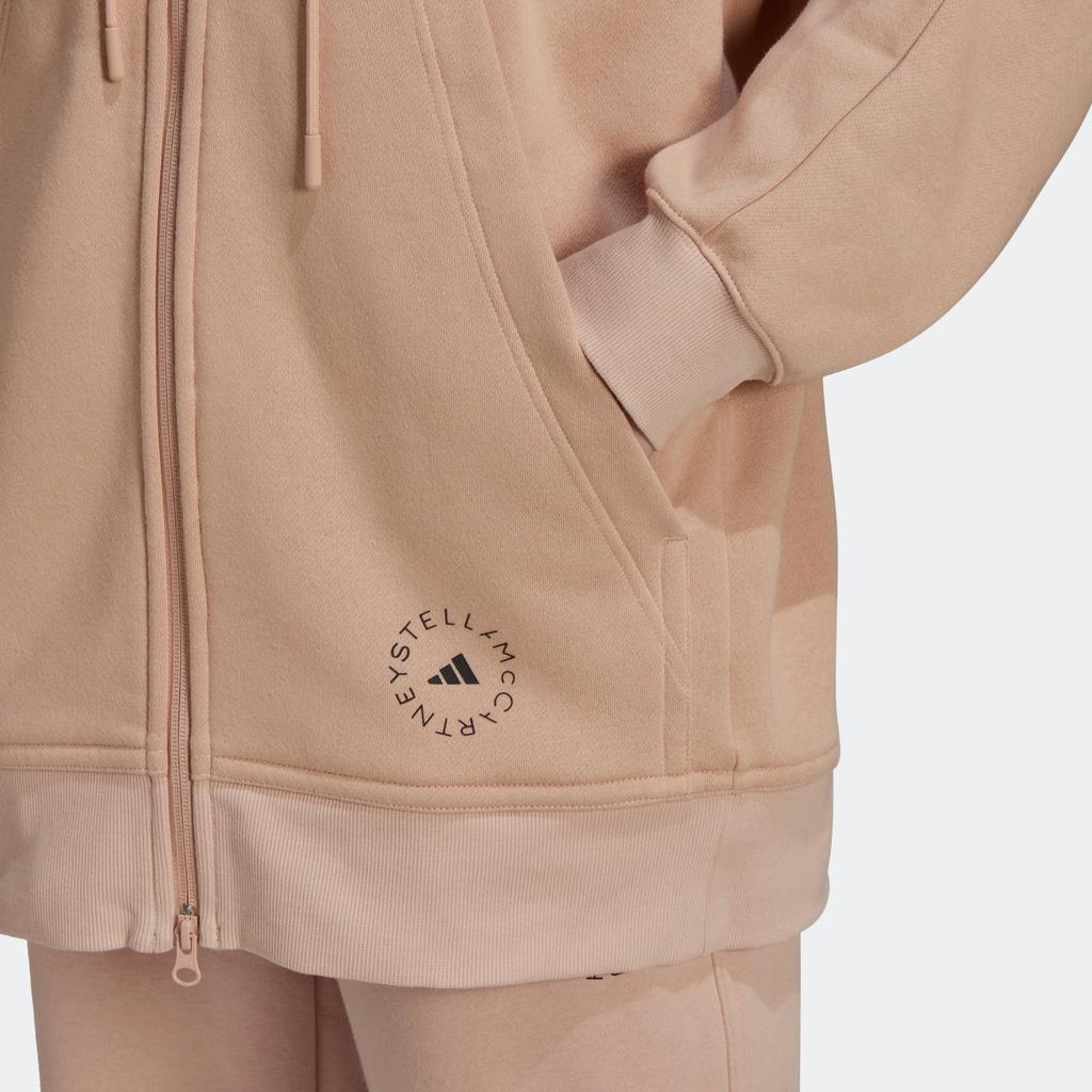 Adidas X Stella McCartney Solid Color Sports Hooded Jacket Women Jacket Light-Pink H59289