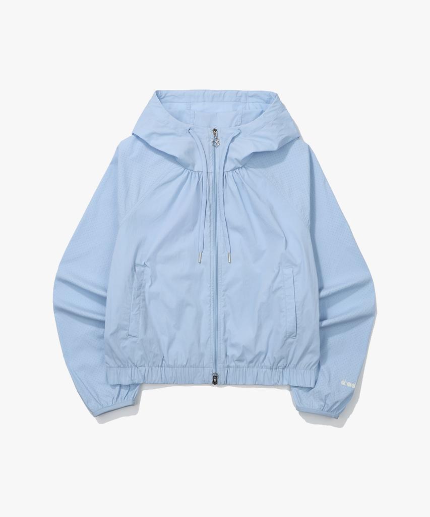 Diadora Крутая синяя женская куртка с капюшоном и перфорацией Cool Wave