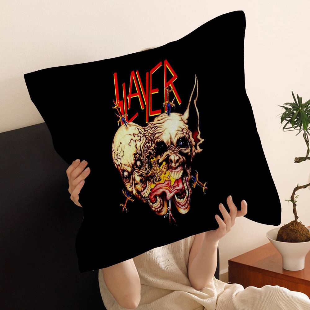 S-Slayer H-Heavy M-Metal Группа Подушка Подарки Домашний Офис Мебель Спальня Диван Автомобильная Подушка Чехол 45x45см