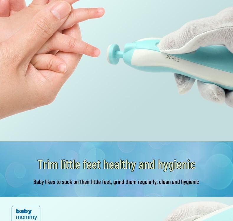 6-in-1 Electric Baby Nail Grinder Set: Safe, Anti-Scratch, Anti-Pinch Clippers for Portable Child Manicure