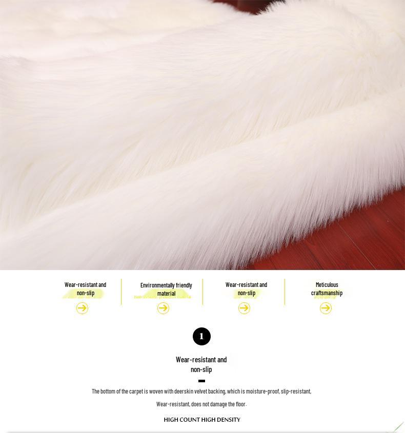 Плюшевый ковер с длинным ворсом «Цветок сливы» для гостиной, журнального столика или дивана.