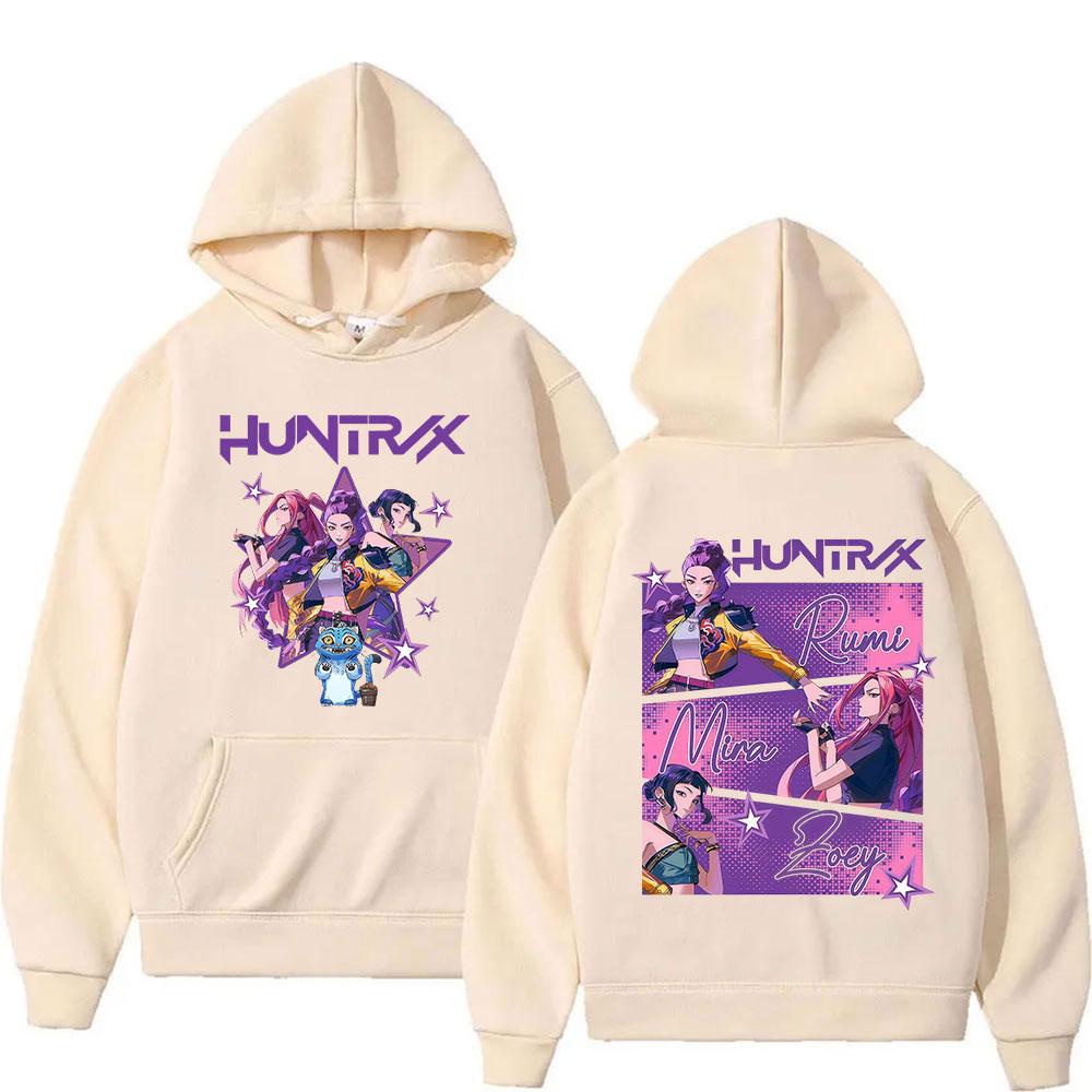 Харадзюку K-pop Охотники на демонов Мира Руми Джоуи Толстовки Мужские Женские Винтажные С длинным рукавом Свободная толстовка Популярная уличная одежда Y2k