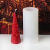3D Santa Claus Relief Cylindrical Candle Silicone Mold Snowman Reindeer Christmas Tree Silicone Candle Molds Christmas Gift