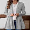 Autumn and Winter Long-sleeved Casual Solid Color Simple Cardigan Jacket Mid-length Knitted Sweater