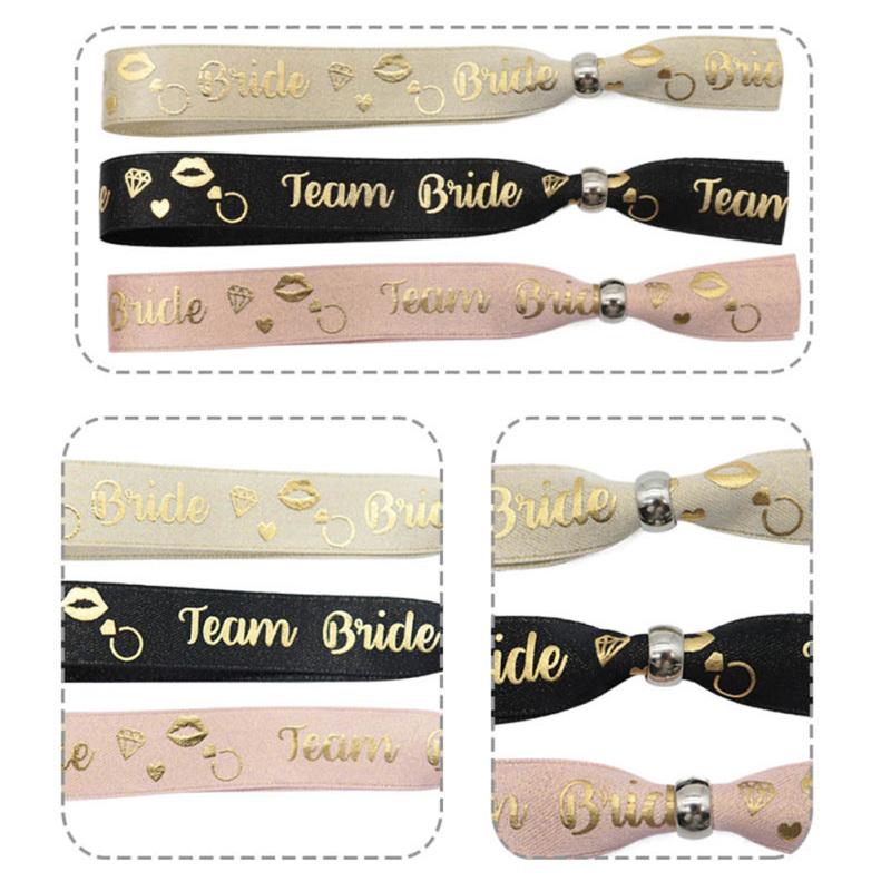 11pcs Bride Adjustable Wristband Bracelet Team Bride Bachelor Party Wedding Bridal Shower Supplies