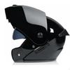 Flip up Full Face Helmet All Season Double Visor Removable Lining for Commuting S Black Silver Lens