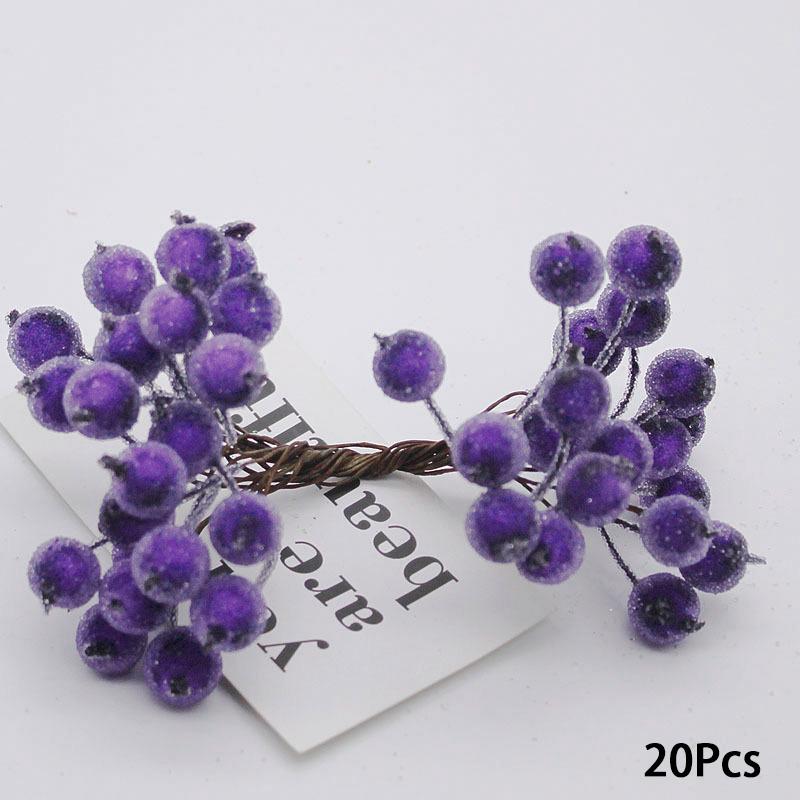 20 шт. Рождественский декоративный венок для скрапбукинга, искусственные ягоды, искусственные ягоды, яркий подарок для творчества