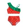 Toddler Kids Baby Girls Fashion Cute Watermelon Print Ruffles Bikini Swimsuit