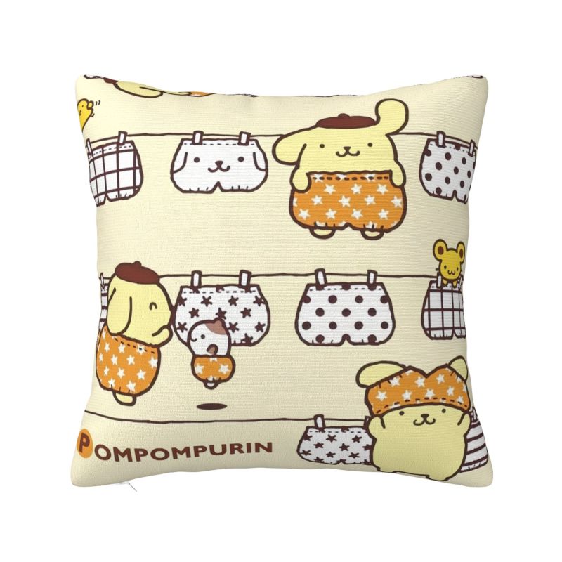 Индивидуальные наволочки Sanrio Pompompurin для дивана, Кавайные мультяшные, Современные наволочки для подушек, Мягкие наволочки