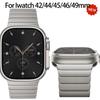 Для Iwatch ultra 3/2 49мм 44 42 45 46мм Магнитный титановый/из нержавеющей стали ремешок для Apple Watch Series 11 10 9 8 7 6 5 4 SE3