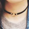 Small Circle Pendant Velvet Collar Choker Necklace Fashion Women Gothic Jewelry