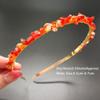 Fashion Hair Jewelry Natural Stone Ethnic Amethyst Hair Hoop Raw Quartz Crystal Headband Colorful Stone Stone Tiara