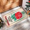 England Rugby Crystal Velvet Rug, Custom Name Text Personalized Non‑Slip Floor Mat for Home Decor Gift