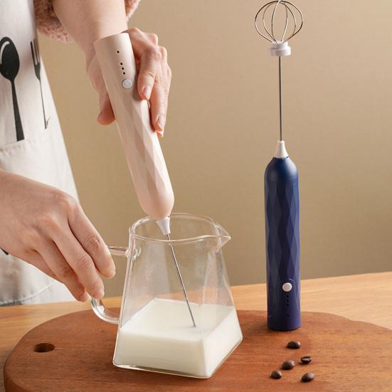 Мощный электрический ручной вспениватель молока, зарядка через USB, регулируемая скорость, электрический венчик для яиц, товары для дома