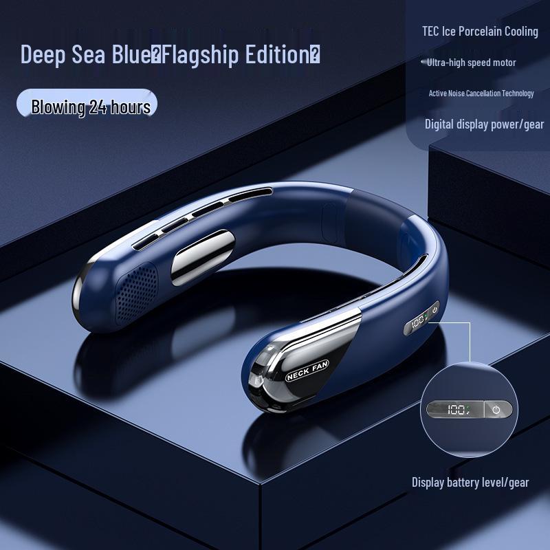 Беспроводной шейный вентилятор: Портативный, носимый и идеально подходящий для занятий спортом на открытом воздухе