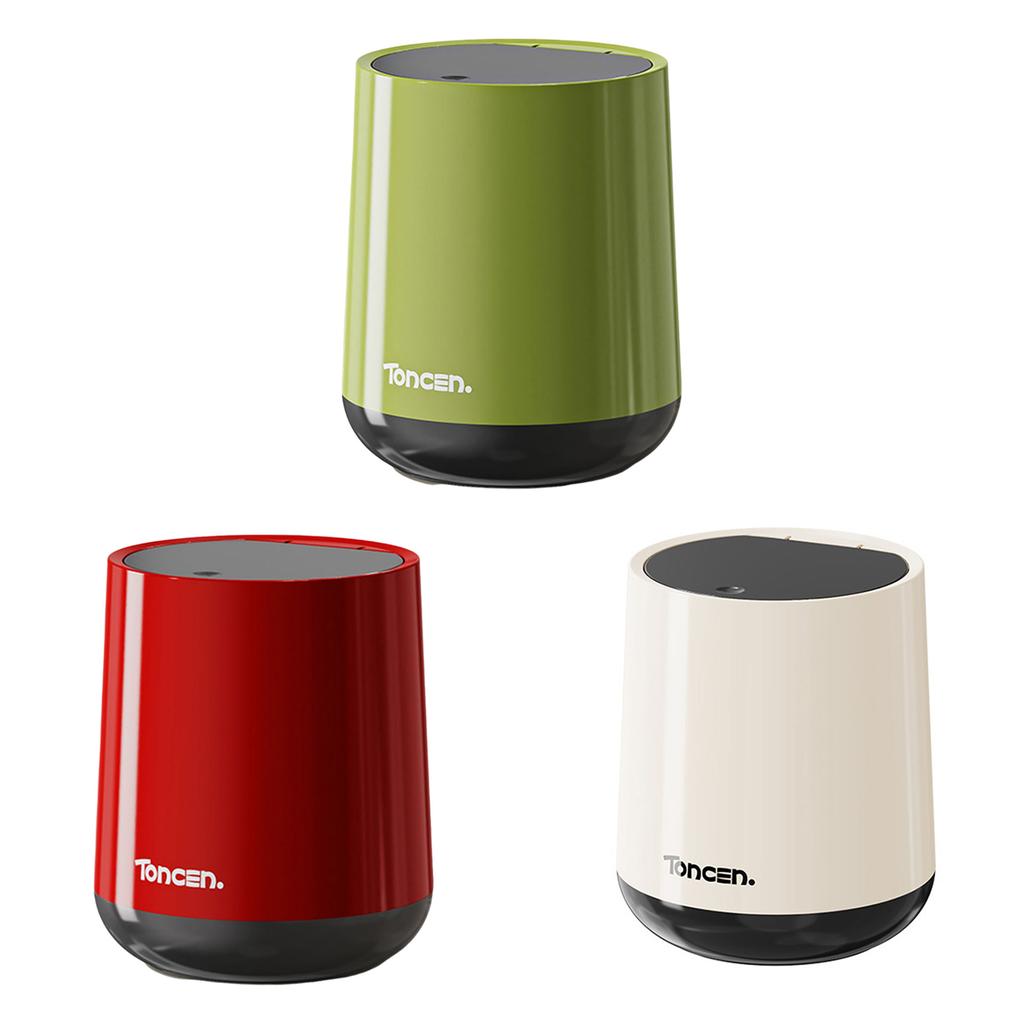 Modern Press Lid Trash Can for Office Tabletop Car Trash Can Bedroom Compact Desktop Small Garbage Bin for Home Use