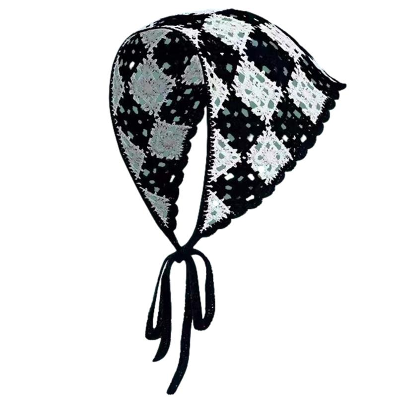 Women Floral Hairband Wrap Bohemia Triangle Headwraps Elaborate Head Scarf Turban Bandanas Hairband for Vacation