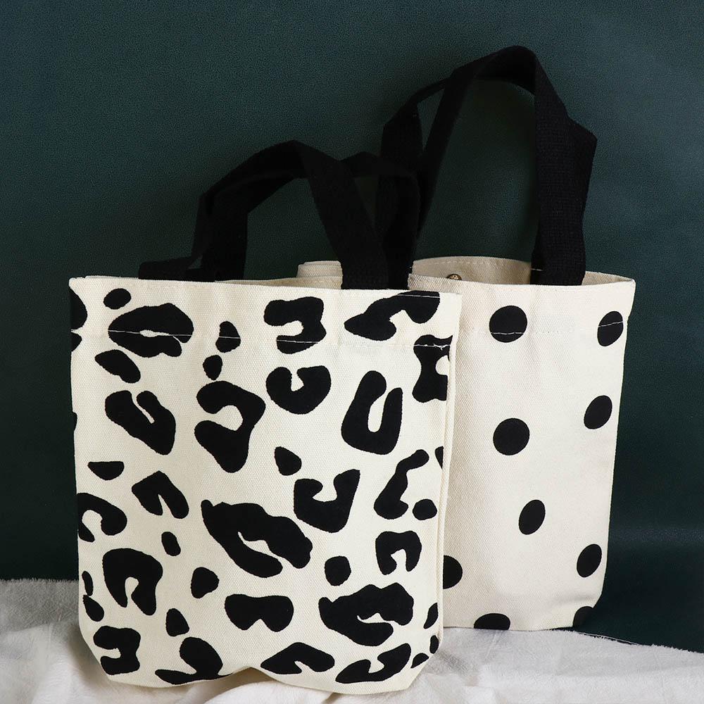 Сумки для продуктов Корейская холщовая сумка в горошек Женские сумки через плечо Сумки для покупок Сумки для книг Сумки для студентов