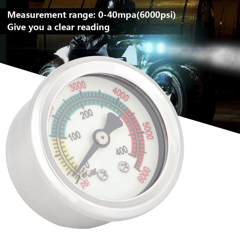 Base Entry Pressure Gauge Manometer 0-40mpa 6000psi with Metal Case for Outdoor Use Easy to Install and Read