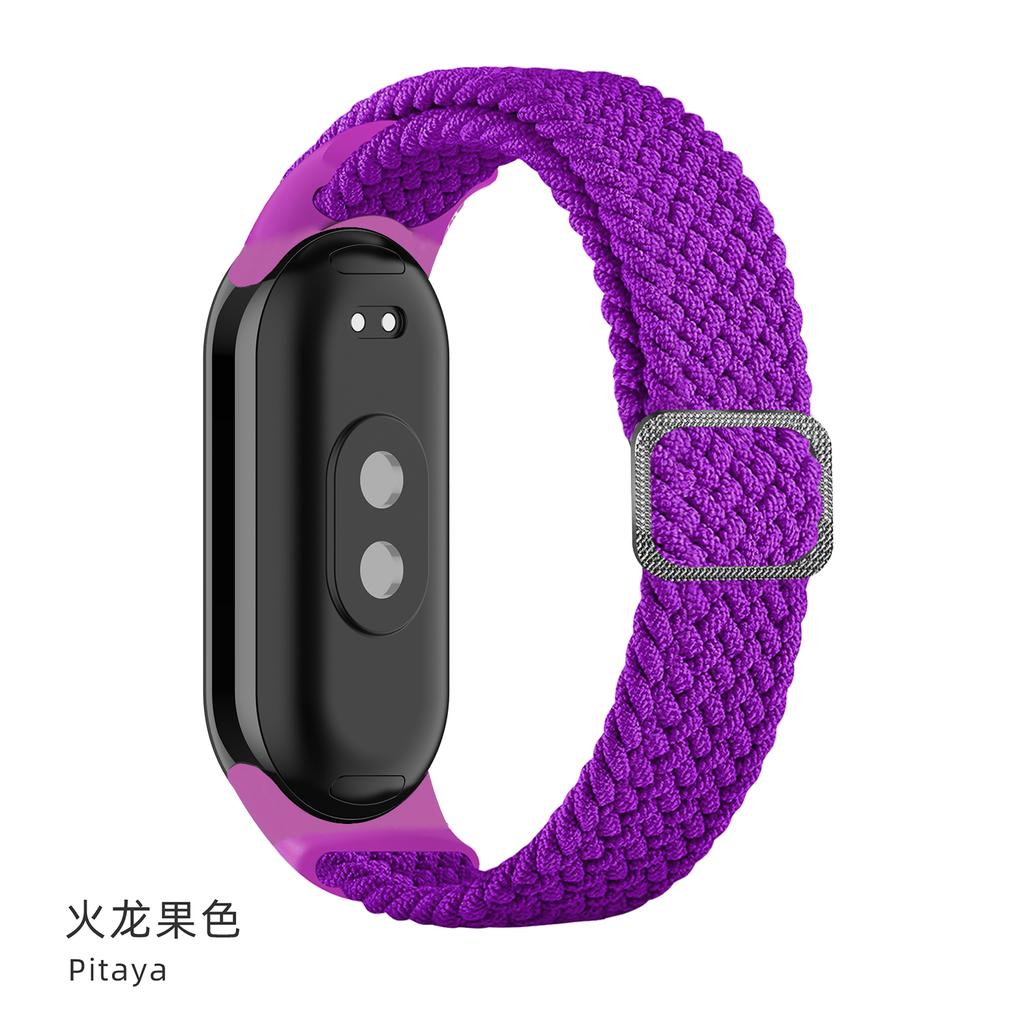 Ремешок для Xiaomi Mi Band 10 9 8 Эластичный плетеный Solo Loop Регулируемая пряжка Замена correa bracelet для Miband 4 3 5 6 7
