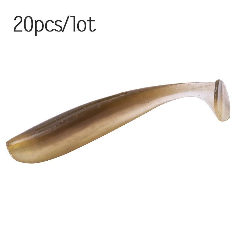 Worms Soft Fishing Lures Multi Colors 20pcs/lot Silicone Rubber Baits Tackles