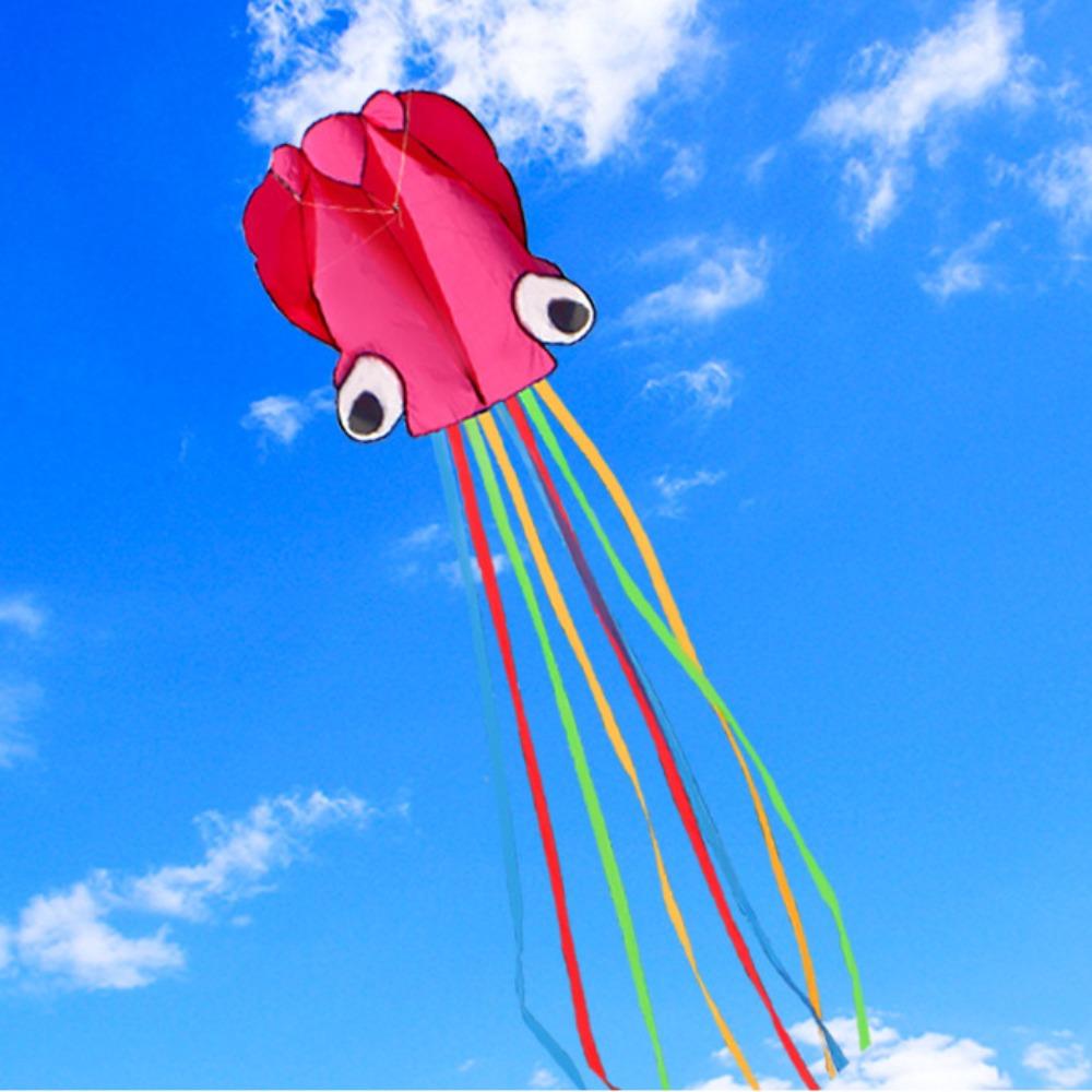 Orange 3D 3D Kite 4m Giant Soft Kite Factory Outlet Children Flying Kite  Family Interaction