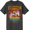 Led Zeppelin 1975 Тур по США Винтажная Рок Футболка с коротким рукавом