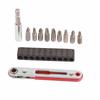 Ratchet Wrench Bit Set 2 Way Adjustable Spanner with Extension Socket 14in Screwdriver Bits